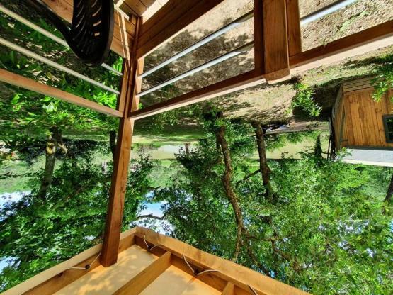 Cottage Premium Lodge Vue etang, TV,  clim, terrasse couverte