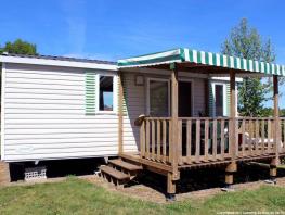 SAULE. Mobil Home 4 pers. 28 m²t, TV+ Half covered terrace
